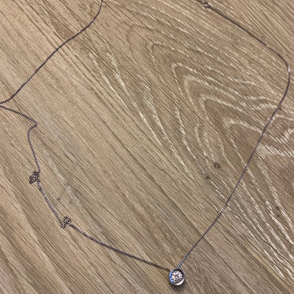 10K White Gold Diamond Necklace